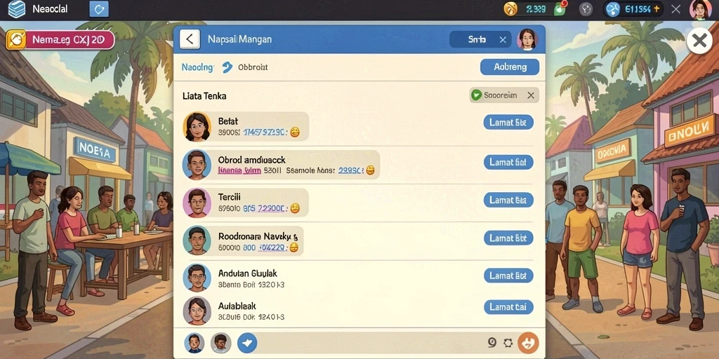 toto777 - Tangkapan layar kedua memperlihatkan fitur interaksi sosial antar pemain.